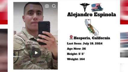 Buscan a un soldado latino desparecido en California