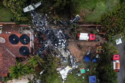 Concluyó recuperación de cuerpos tras caída de avión en Brasil