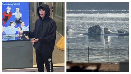 El patinador Spencer Lane compartió una foto desde el avión antes del accidente